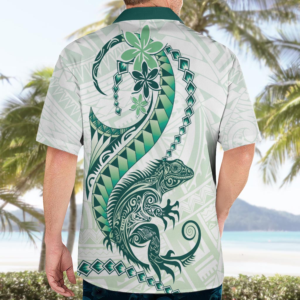 Green Maori Tuatara Hawaiian Shirt Luxury Pastel Pattern LT01 - Polynesian Pride
