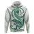 Green Maori Tuatara Hoodie Luxury Pastel Pattern