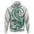 Green Maori Tuatara Hoodie Luxury Pastel Pattern