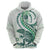 Green Maori Tuatara Hoodie Luxury Pastel Pattern