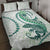 Green Maori Tuatara Quilt Bed Set Luxury Pastel Pattern