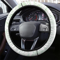 Green Maori Tuatara Steering Wheel Cover Luxury Pastel Pattern LT01 - Polynesian Pride