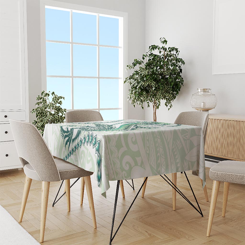 Green Maori Tuatara Tablecloth Luxury Pastel Pattern LT01 - Polynesian Pride