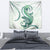 Green Maori Tuatara Tapestry Luxury Pastel Pattern