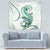 Green Maori Tuatara Tapestry Luxury Pastel Pattern