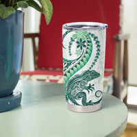 Green Maori Tuatara Tumbler Cup Luxury Pastel Pattern LT01 - Polynesian Pride