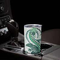 Green Maori Tuatara Tumbler Cup Luxury Pastel Pattern LT01 - Polynesian Pride