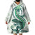 Green Maori Tuatara Wearable Blanket Hoodie Luxury Pastel Pattern