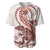 Red Maori Tuatara Baseball Jersey Luxury Pastel Pattern