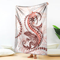 Red Maori Tuatara Blanket Luxury Pastel Pattern LT01 - Polynesian Pride