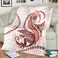 Red Maori Tuatara Blanket Luxury Pastel Pattern LT01 - Polynesian Pride