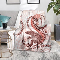 Red Maori Tuatara Blanket Luxury Pastel Pattern LT01 - Polynesian Pride