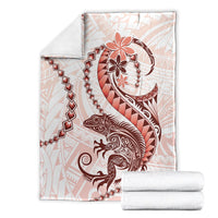 Red Maori Tuatara Blanket Luxury Pastel Pattern LT01 - Polynesian Pride