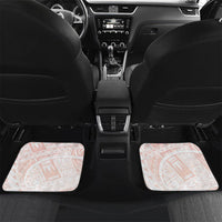 Red Maori Tuatara Car Mats Luxury Pastel Pattern LT01 Set 2pcs - Back Red - Polynesian Pride