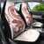 Red Maori Tuatara Car Seat Cover Luxury Pastel Pattern