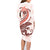 Red Maori Tuatara Family Matching Long Sleeve Bodycon Dress and Hawaiian Shirt Luxury Pastel Pattern