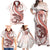 Red Maori Tuatara Family Matching Off Shoulder Maxi Dress and Hawaiian Shirt Luxury Pastel Pattern