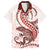 Red Maori Tuatara Family Matching Off Shoulder Short Dress and Hawaiian Shirt Luxury Pastel Pattern