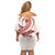 Red Maori Tuatara Family Matching Off Shoulder Short Dress and Hawaiian Shirt Luxury Pastel Pattern