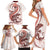 Red Maori Tuatara Family Matching Short Sleeve Bodycon Dress and Hawaiian Shirt Luxury Pastel Pattern