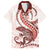 Red Maori Tuatara Family Matching Short Sleeve Bodycon Dress and Hawaiian Shirt Luxury Pastel Pattern