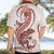 Red Maori Tuatara Hawaiian Shirt Luxury Pastel Pattern