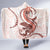 Red Maori Tuatara Hooded Blanket Luxury Pastel Pattern