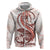 Red Maori Tuatara Hoodie Luxury Pastel Pattern