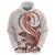 Red Maori Tuatara Hoodie Luxury Pastel Pattern