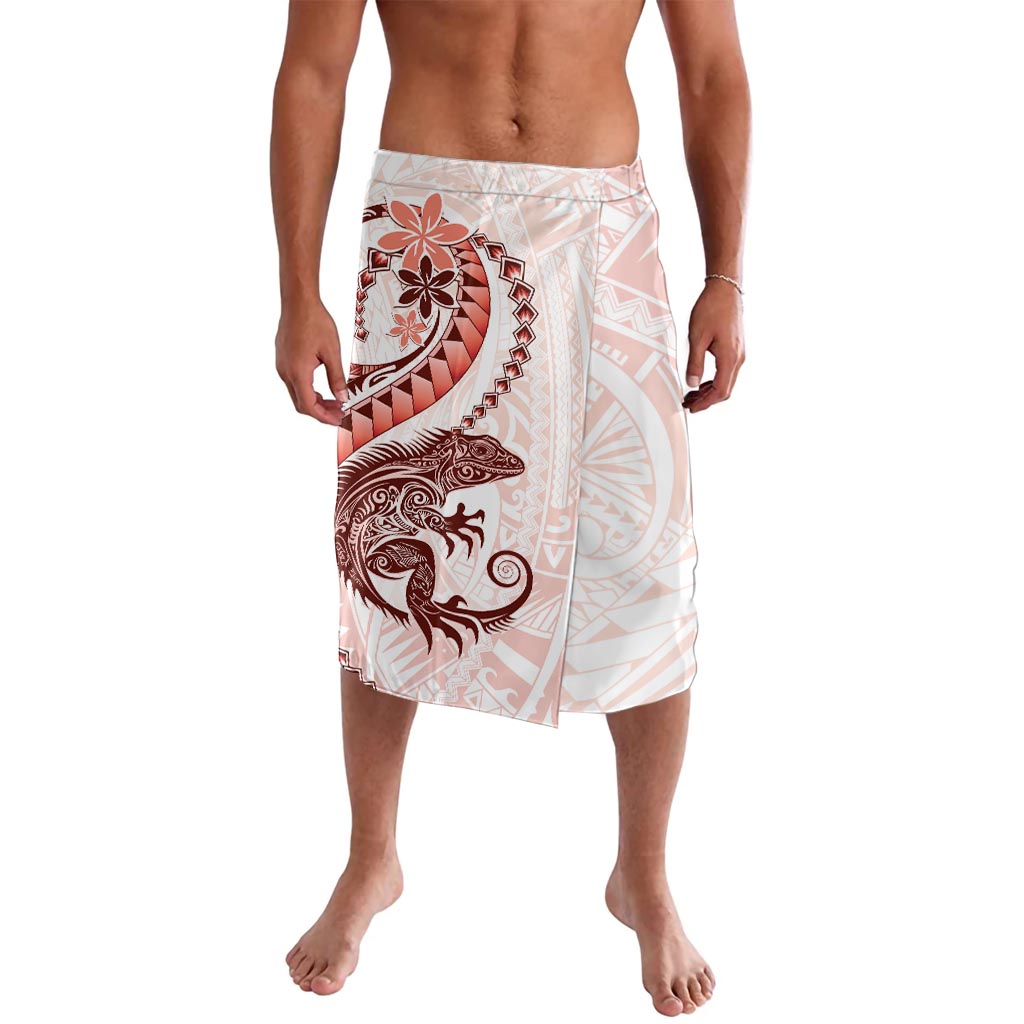 Red Maori Tuatara Lavalava Luxury Pastel Pattern LT01 Red - Polynesian Pride