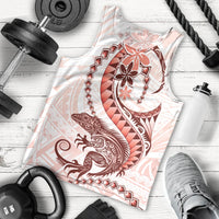 Red Maori Tuatara Men Tank Top Luxury Pastel Pattern LT01 - Polynesian Pride