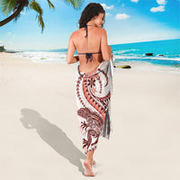 Red Maori Tuatara Sarong Luxury Pastel Pattern