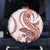 Red Maori Tuatara Spare Tire Cover Luxury Pastel Pattern