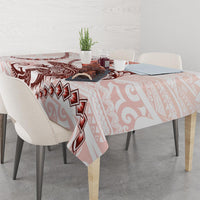Red Maori Tuatara Tablecloth Luxury Pastel Pattern LT01 - Polynesian Pride