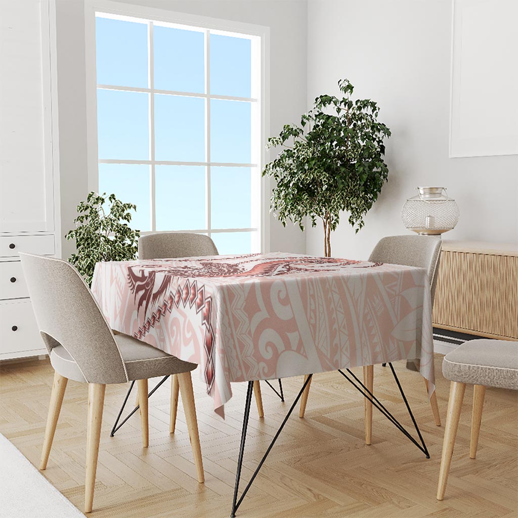 Red Maori Tuatara Tablecloth Luxury Pastel Pattern LT01 - Polynesian Pride