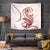 Red Maori Tuatara Tapestry Luxury Pastel Pattern