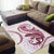 Pink Maori Tuatara Area Rug Luxury Pastel Pattern