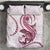 Pink Maori Tuatara Bedding Set Luxury Pastel Pattern