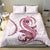 Pink Maori Tuatara Bedding Set Luxury Pastel Pattern