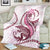 Pink Maori Tuatara Blanket Luxury Pastel Pattern