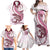 Pink Maori Tuatara Family Matching Off Shoulder Maxi Dress and Hawaiian Shirt Luxury Pastel Pattern