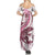 Pink Maori Tuatara Family Matching Summer Maxi Dress and Hawaiian Shirt Luxury Pastel Pattern