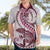 Pink Maori Tuatara Hawaiian Shirt Luxury Pastel Pattern