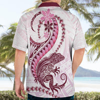 Pink Maori Tuatara Hawaiian Shirt Luxury Pastel Pattern LT01 - Polynesian Pride