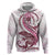 Pink Maori Tuatara Hoodie Luxury Pastel Pattern