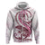 Pink Maori Tuatara Hoodie Luxury Pastel Pattern