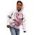 Pink Maori Tuatara Kid Hoodie Luxury Pastel Pattern