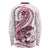 Pink Maori Tuatara Long Sleeve Shirt Luxury Pastel Pattern