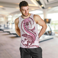 Pink Maori Tuatara Men Tank Top Luxury Pastel Pattern LT01 Pink - Polynesian Pride