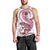 Pink Maori Tuatara Men Tank Top Luxury Pastel Pattern